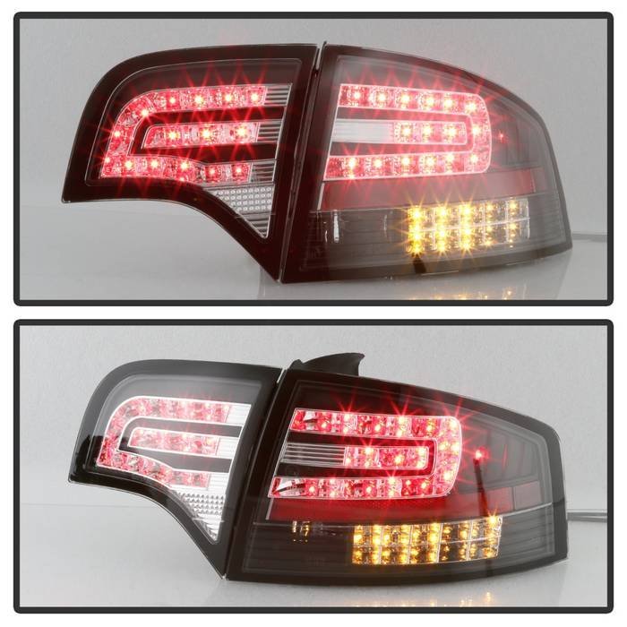 Audi A4 4Dr 06-08 LED Tail Lights - Black