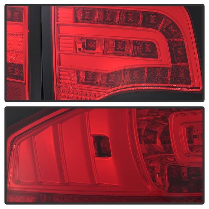 Audi A4 4Dr 06-08 LED Tail Lights - Red Clear