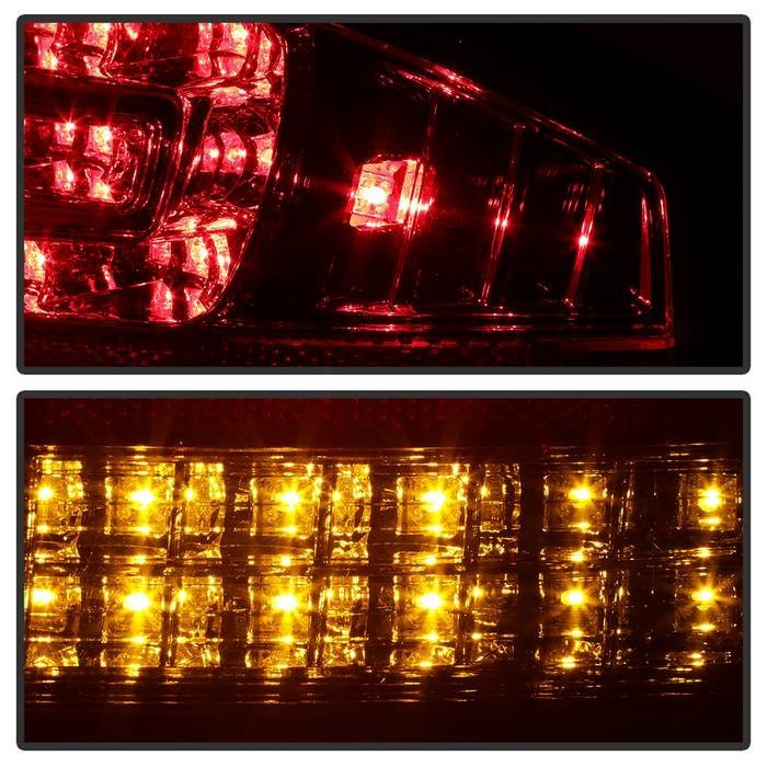 Audi A4 4Dr 06-08 LED Tail Lights - Red Clear