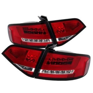 Audi A4 09-12 4DR LED Tail Lights LED Model Only - Red Clear - Image 1