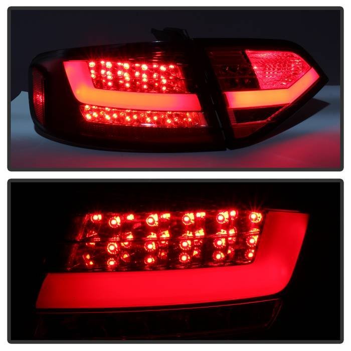 Audi A4 09-12 4DR LED Tail Lights LED Model Only - Red Clear