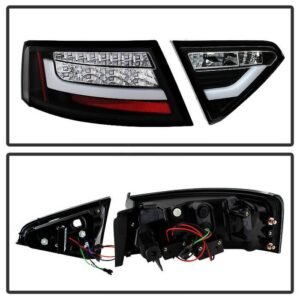 Audi A5 08-12 LED Tail Lights - Incandescent Model Only - Black - Image 3