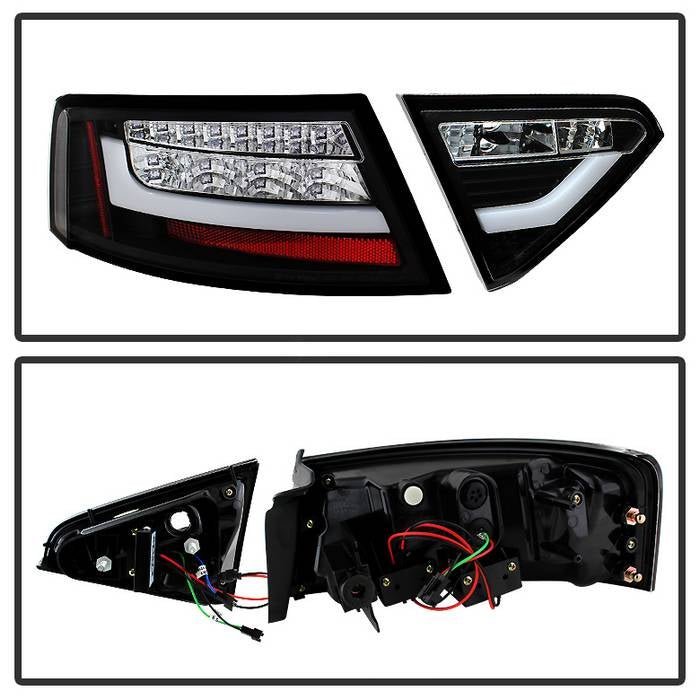 Audi A5 08-12 LED Tail Lights - Incandescent Model Only - Black