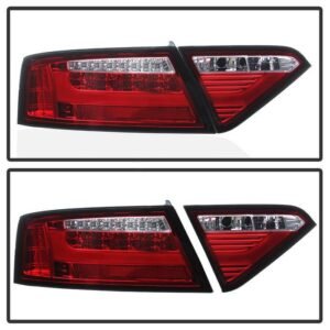 Audi A5 08-12 LED Tail Lights LED Model Only - Red Clear - Image 2
