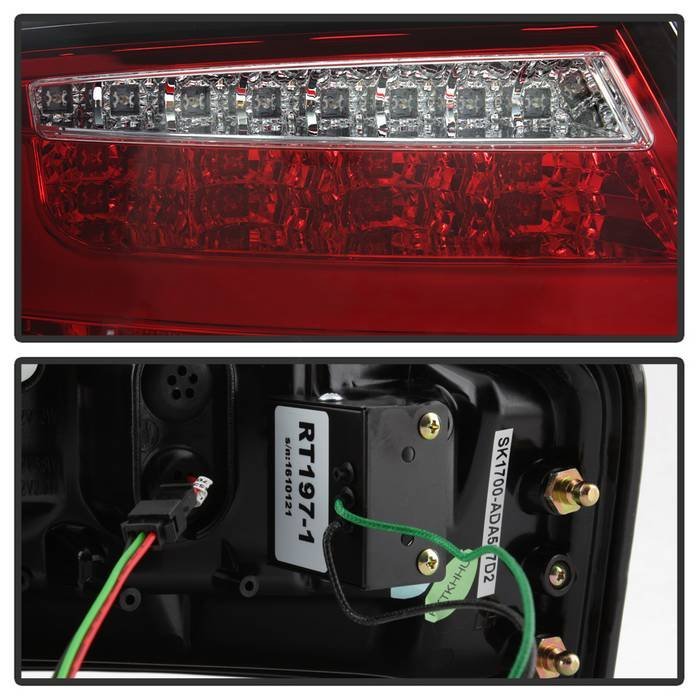 Audi A5 08-12 LED Tail Lights LED Model Only - Red Clear