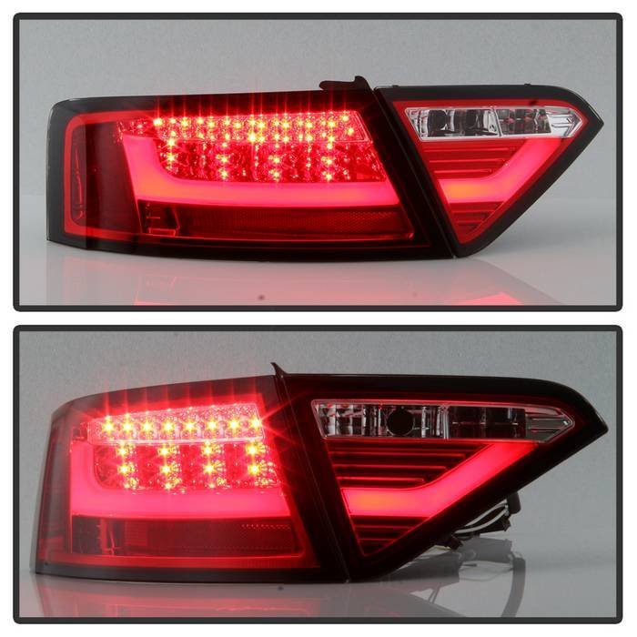 Audi A5 08-12 LED Tail Lights LED Model Only - Red Clear