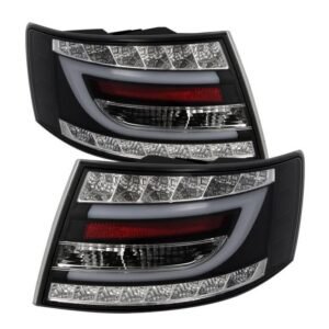 Audi A6 05-08 4Dr  Light Bar LED Tail Lights - Incandescent Model Only- Black - Image 1