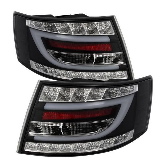 Audi A6 05-08 4Dr  Light Bar LED Tail Lights - Incandescent Model Only- Black