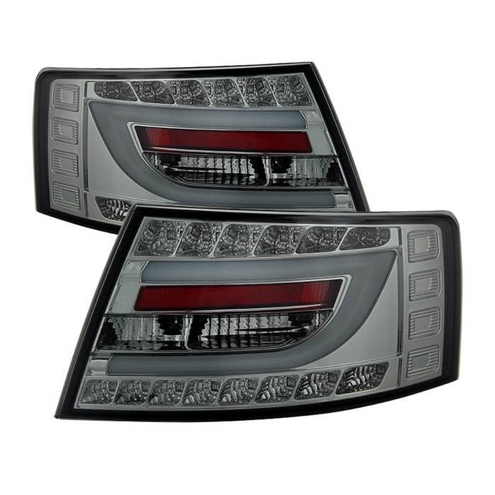 Audi A6 05-08 4Dr Light Bar LED Tail Lights - LED Model Only - Smoke