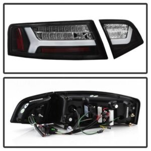 Audi A6 09-12 LED Tail Lights - Black - Image 2