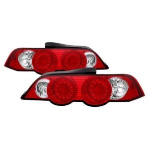 Acura RSX 02-04 LED Tail Lights - Red Clear - Image 1