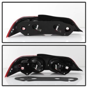 Acura RSX 02-04 LED Tail Lights - Red Clear - Image 3