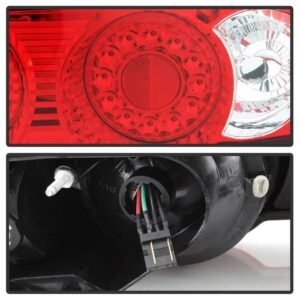 Acura RSX 02-04 LED Tail Lights - Red Clear - Image 4