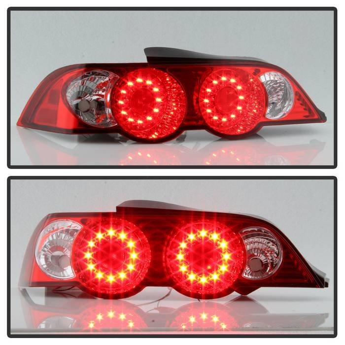 Acura RSX 02-04 LED Tail Lights - Red Clear