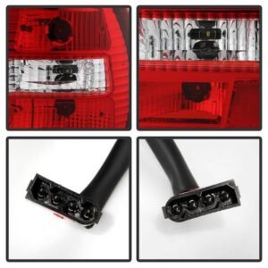 BMW E34 5-Series 88-95 Euro Style Tail Lights - Red Clear - Image 3