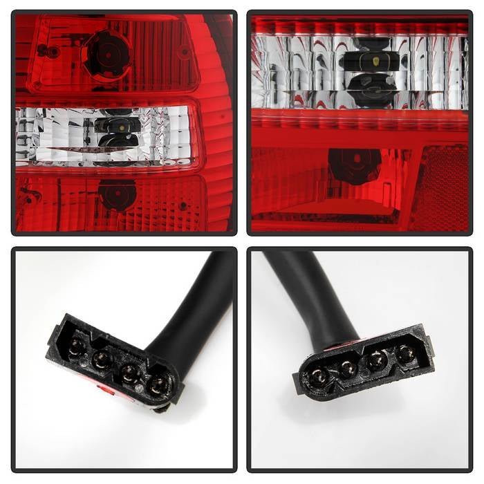 BMW E34 5-Series 88-95 Euro Style Tail Lights - Red Clear