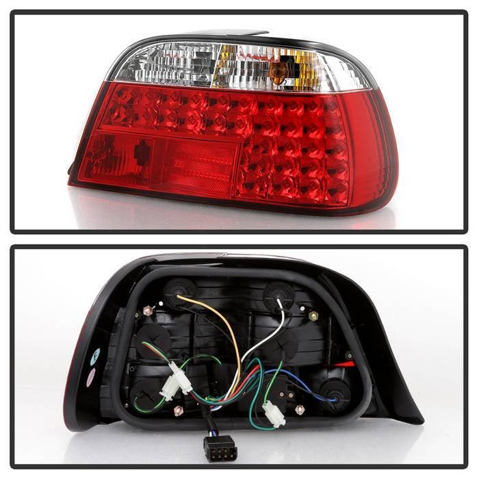 BMW E38 7-Series 95-01 LED Tail Lights - Red Clear