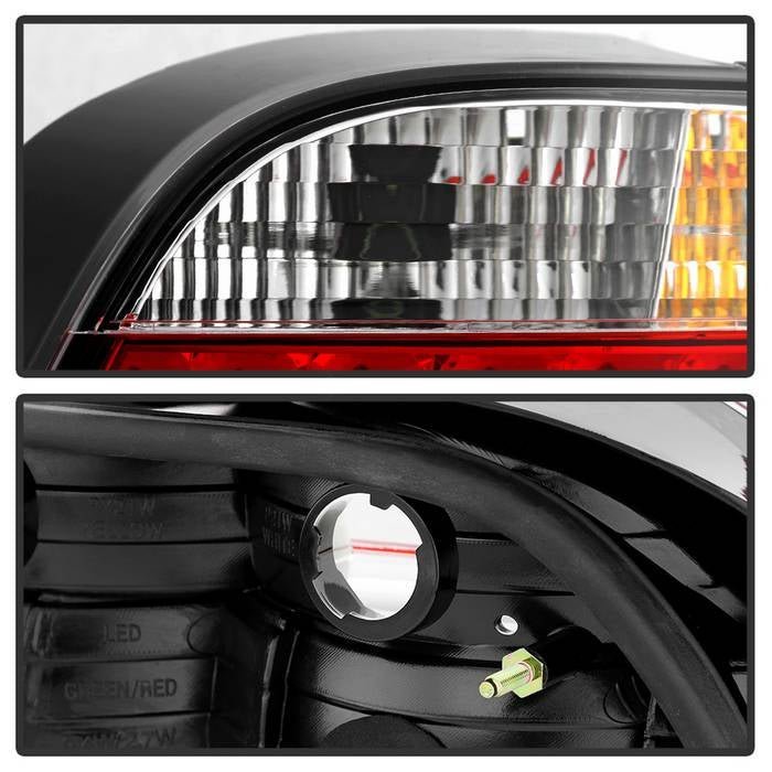 BMW E38 7-Series 95-01 LED Tail Lights - Red Clear