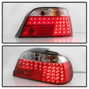 BMW E38 7-Series 95-01 LED Tail Lights - Red Clear - Image 8