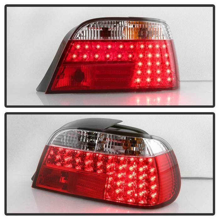 BMW E38 7-Series 95-01 LED Tail Lights - Red Clear