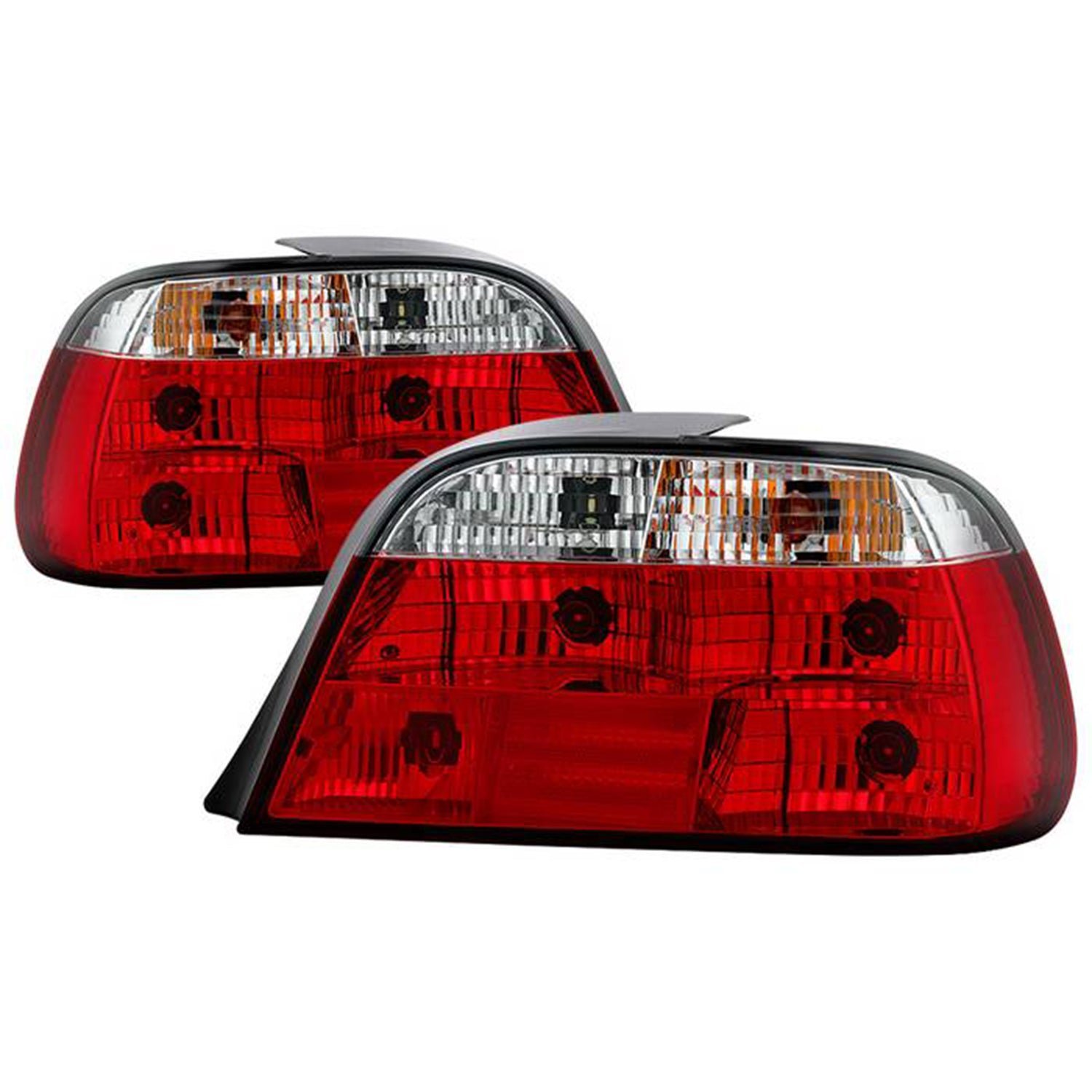 BMW E38 7-Series 95-01 Crystal Tail Lights - Red Clear - Image 1