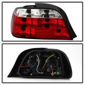 BMW E38 7-Series 95-01 Crystal Tail Lights - Red Clear - Image 2