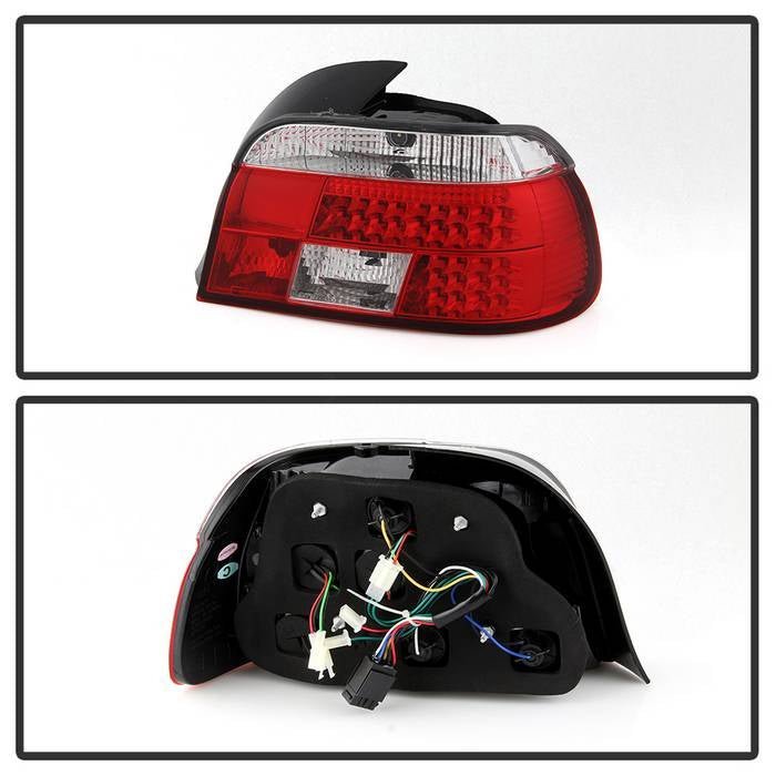 BMW E39 5-Series 97-00 LED Tail Lights - Red Clear