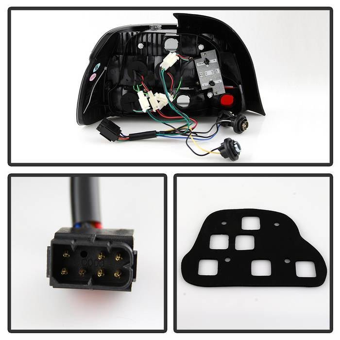 BMW E39 5-Series 97-00 LED Tail Lights - Red Clear