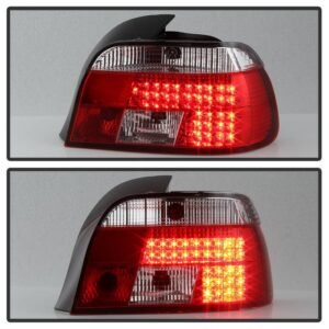 BMW E39 5-Series 97-00 LED Tail Lights - Red Clear - Image 8