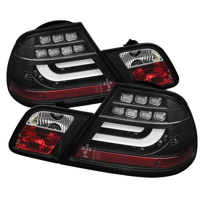 BMW E46 00-03 2Dr Coupe Light Bar LED Tail Lights - Black