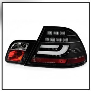 BMW E46 00-03 2Dr Coupe Light Bar LED Tail Lights - Black - Image 2