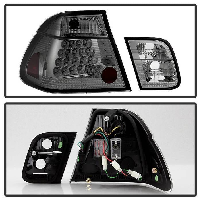 BMW E46 3-Series 02-05 4DR Tail Lights - Smoke