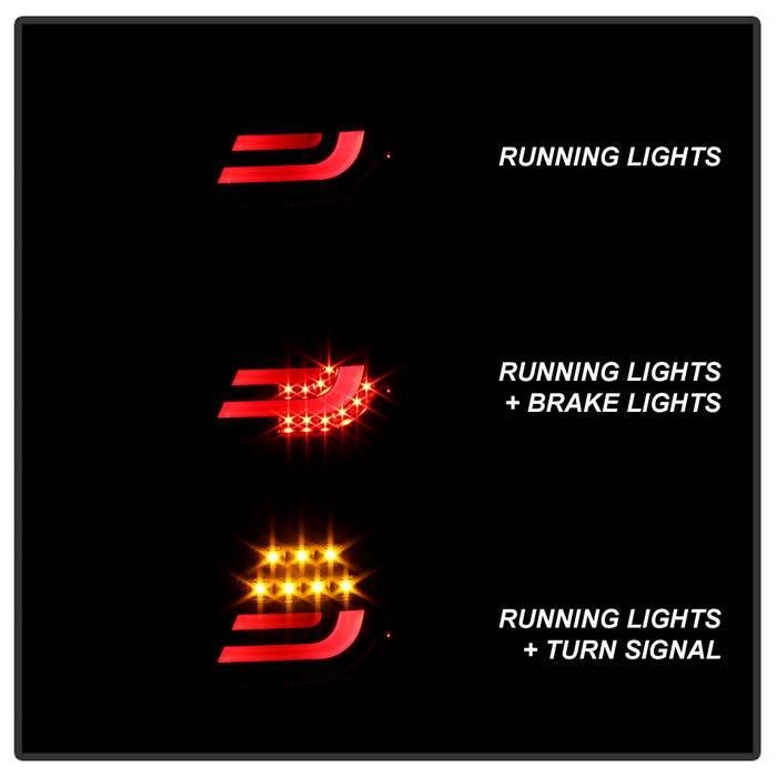 BMW E46 3-Series 04-06 2Dr Light Bar Style LED Tail Lights - Black