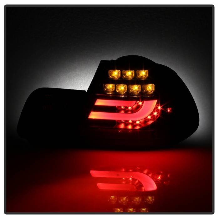 BMW E46 3-Series 04-06 2Dr Light Bar Style LED Tail Lights - Black