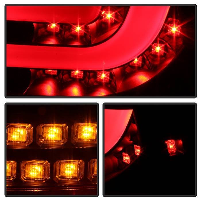 BMW E46 3-Series 04-06 2Dr Light Bar Style LED Tail Lights - Black