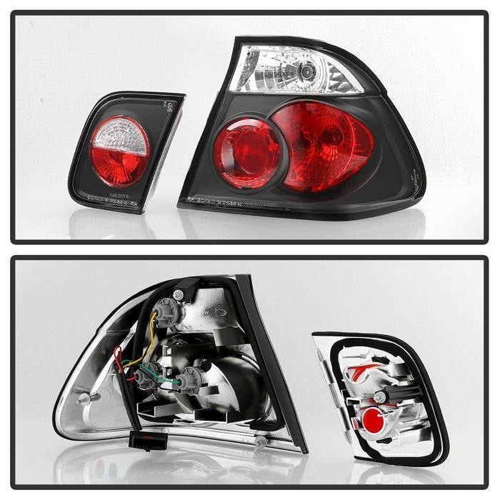BMW E46 3-Series 99-01 4Dr Euro Style Tail Lights- Black