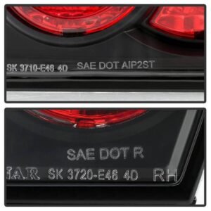 BMW E46 3-Series 99-01 4Dr Euro Style Tail Lights- Black - Image 6