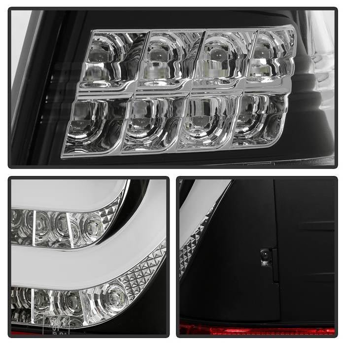 BMW E46 3-Series 99-01 4Dr Light Bar Style LED Tail Lights - Black