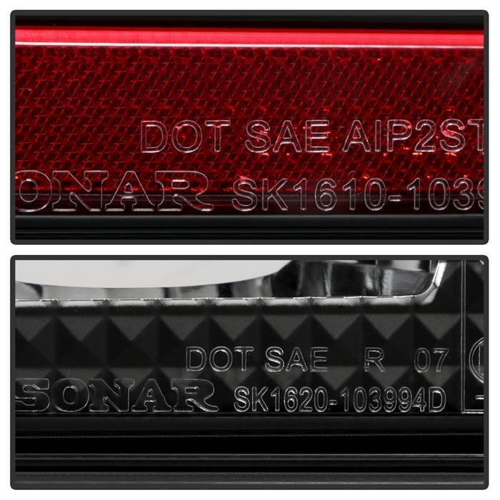 BMW E46 3-Series 99-01 4Dr Light Bar Style LED Tail Lights - Black