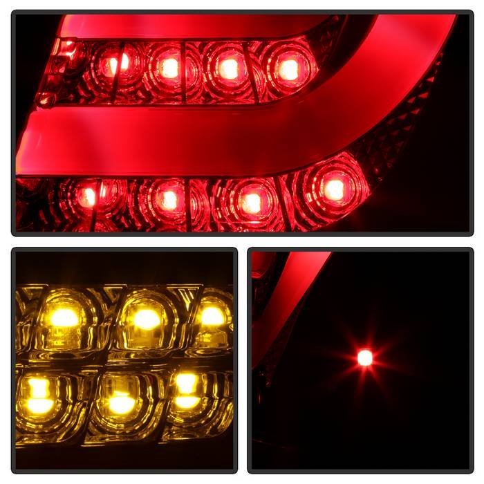 BMW E46 3-Series 99-01 4Dr Light Bar Style LED Tail Lights - Black