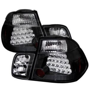 BMW E46 3-Series 99-01 4Dr LED Tail Lights - Black - Image 1