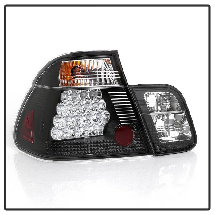BMW E46 3-Series 99-01 4Dr LED Tail Lights - Black