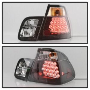 BMW E46 3-Series 99-01 4Dr LED Tail Lights - Black - Image 8