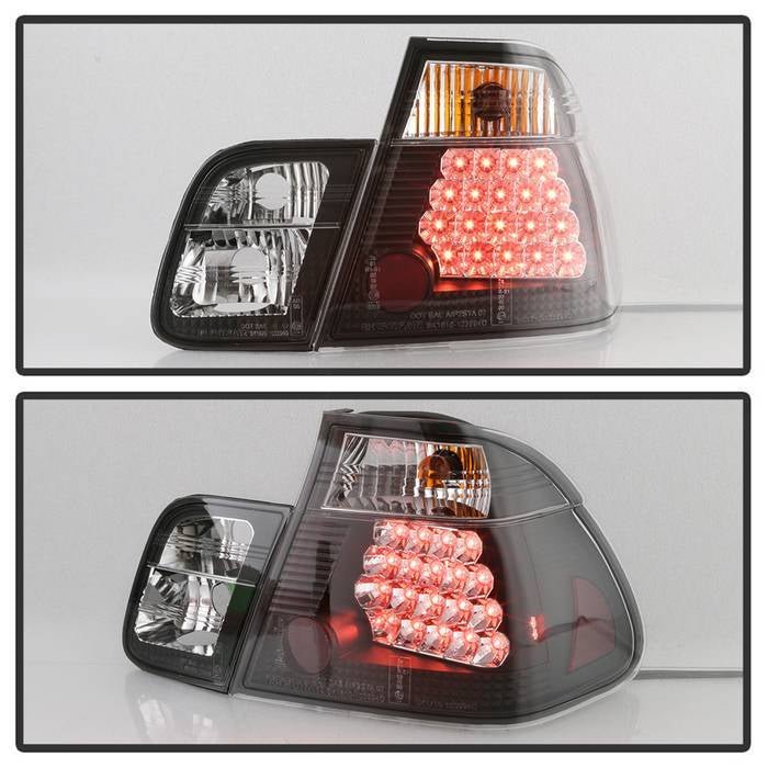 BMW E46 3-Series 99-01 4Dr LED Tail Lights - Black