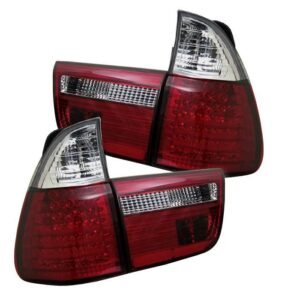 BMW E53 X5 00-06 4PCS LED Tail Lights - Red Clear - Image 1