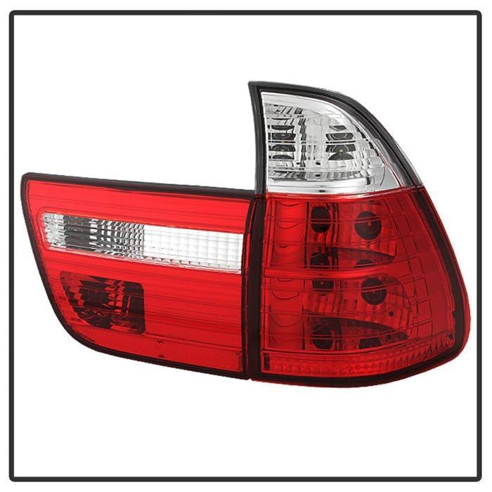 BMW E53 X5 00-06 4PCS Euro Style Tail Lights- Red Clear