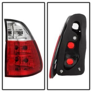 BMW E53 X5 00-06 4PCS Euro Style Tail Lights- Red Clear - Image 4