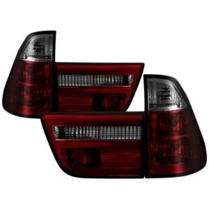 BMW E53 X5 00-06 4PCS Euro Style Tail Lights- Red Smoke - Image 1
