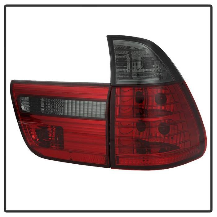 BMW E53 X5 00-06 4PCS Euro Style Tail Lights- Red Smoke
