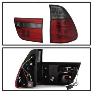 BMW E53 X5 00-06 4PCS Euro Style Tail Lights- Red Smoke - Image 3